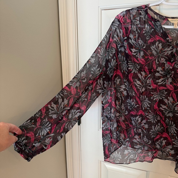 Rebecca Taylor Mystic' Silk Chiffon Top 45745 - Picture 7 of 12